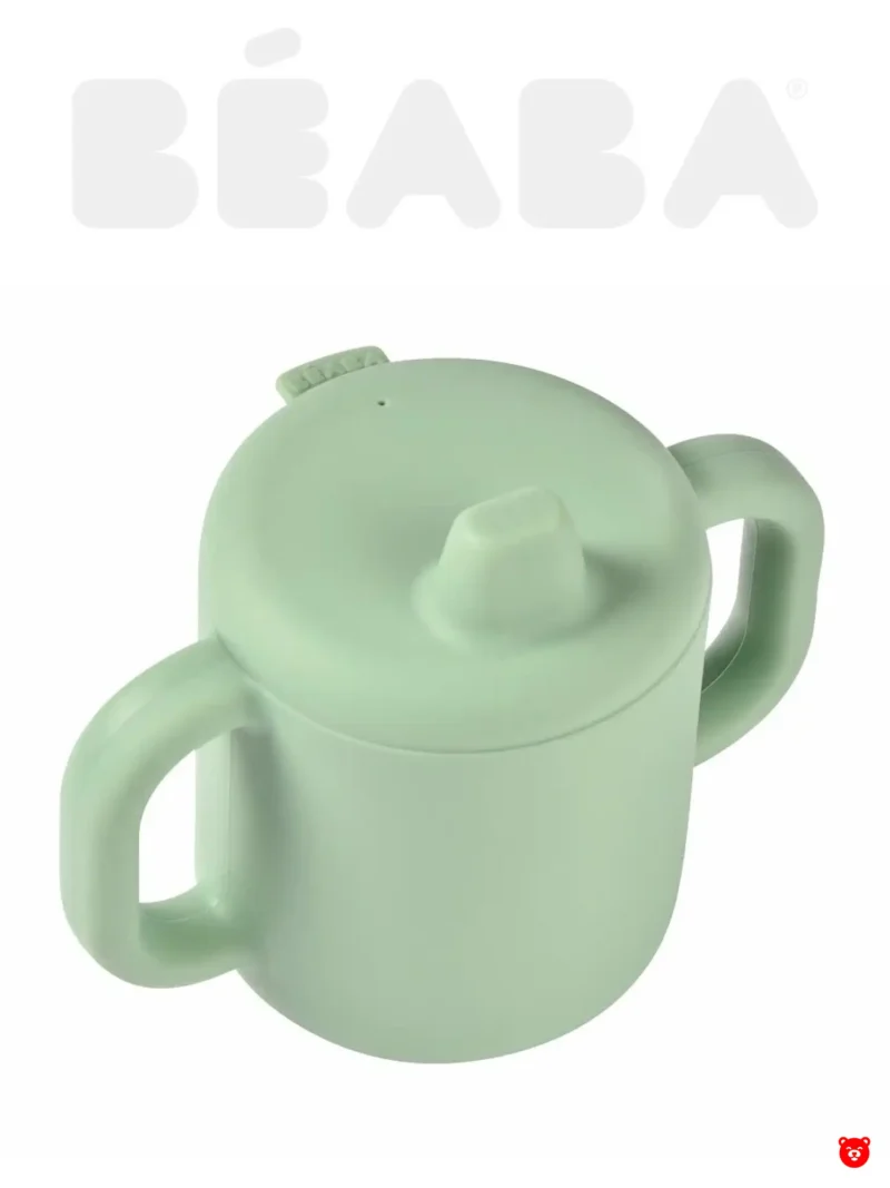 Beaba Поильник силиконовый 170 мл, Sage Green