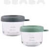 Beaba Набор их двух стеклянных контейнеров с крышкой 150 мл, Mineral Sage Green