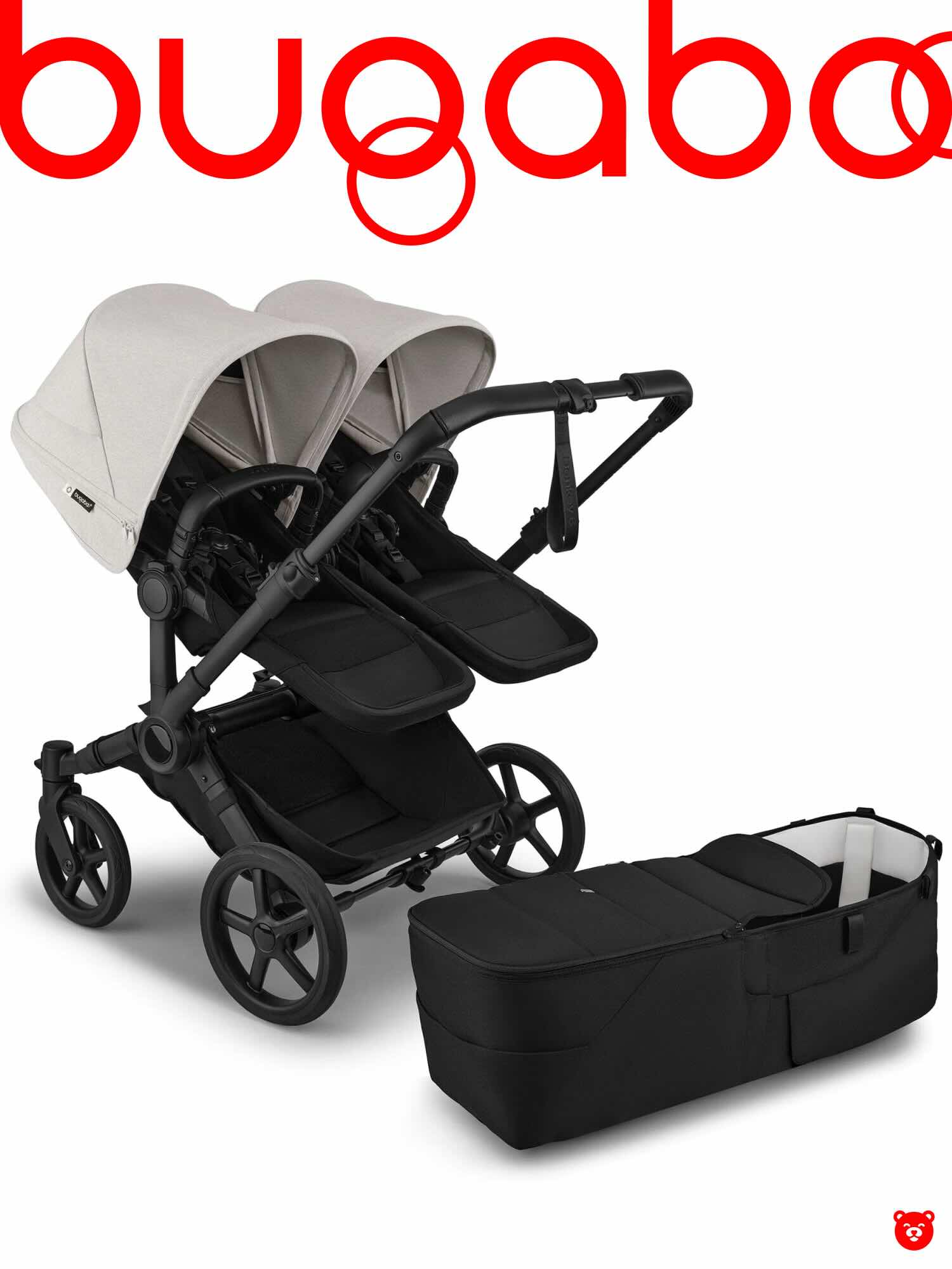 Bugaboo Donkey 6 Duo цвет Heritage Black Misty White шасси Black Bugaboo Donkey 6 Duo цвет Heritage Black Misty White шасси Black