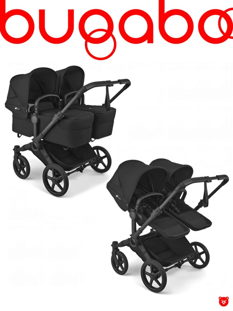 Bugaboo Donkey 6 Коляска для двойни Twin цвет Heritage Black шасси Black