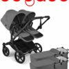 Bugaboo Donkey 6 Twin цвет Moon Grey шасси Black