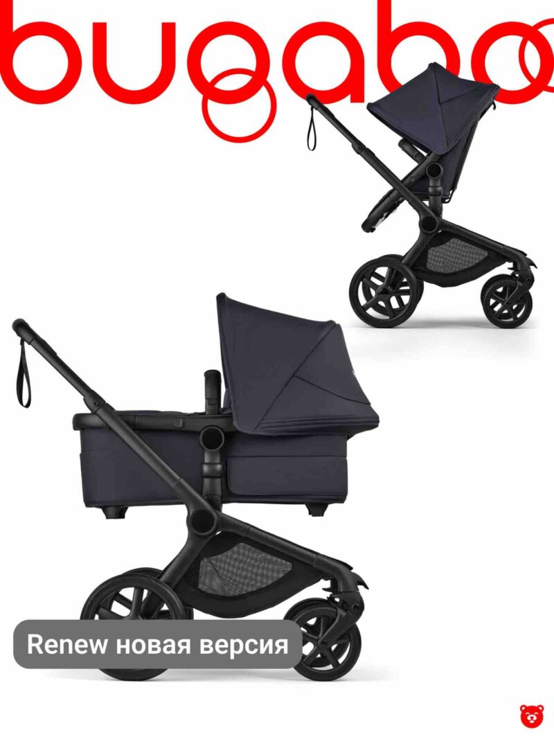 Bugaboo Fox 5 renew 2 в 1 Black Deep indigo deep indigo