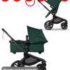 Bugaboo Fox 5 renew 2 в 1 Black Fern Green