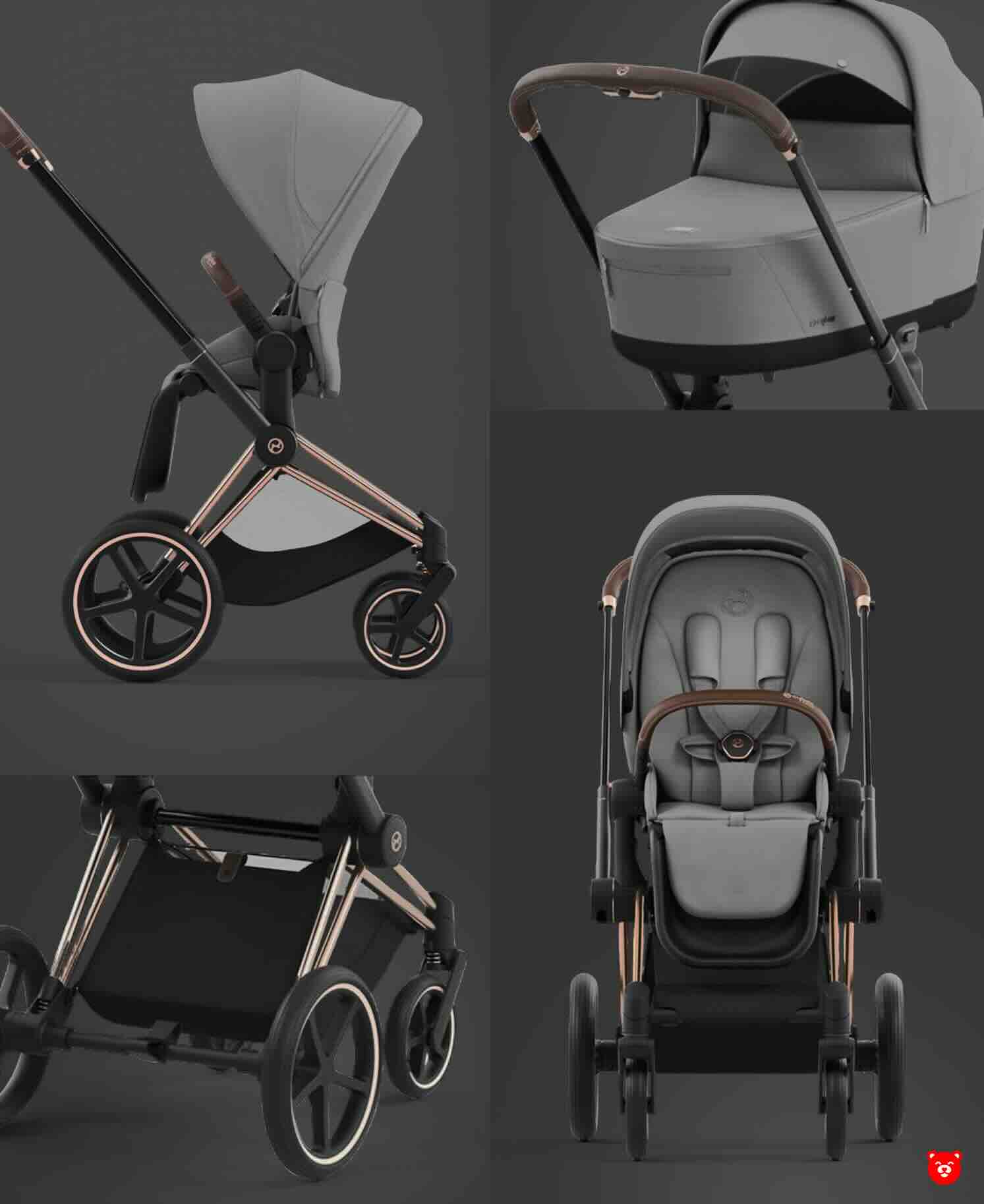Cybex Priam Mirage Grey Rose Gold
