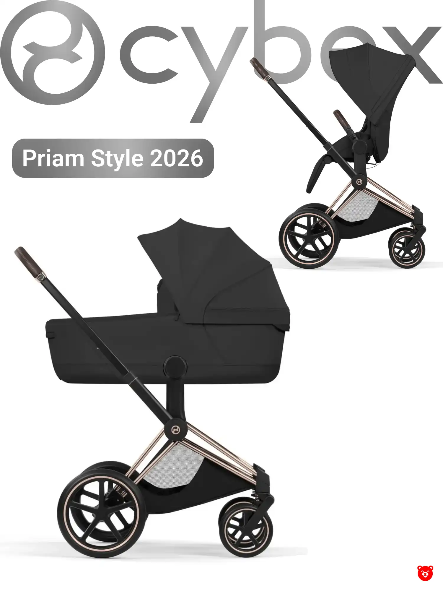 Cybex Priam Style 5 Rose Gold Sepia Black Cybex Priam Style 5 Rose Gold Sepia Black