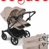 Коляска для двойни Bugaboo Donkey 6 Twin цвет Desert Taupe Melange шасси Black