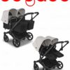 Коляска для двойни Bugaboo Donkey 6 Twin цвет Misty White шасси Black