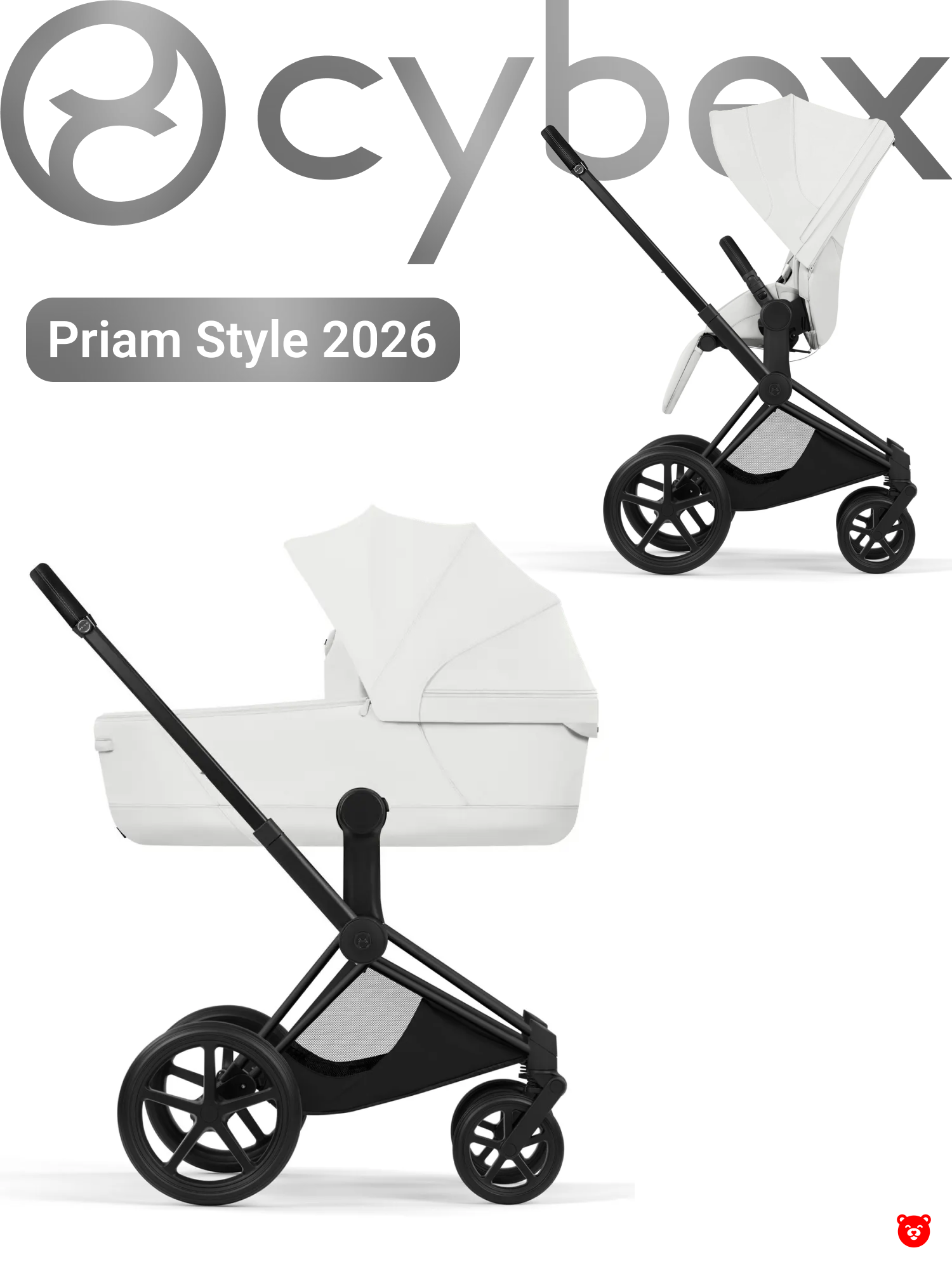 Cybex Priam 5 Коляска 2 в 1 (Коллекция Style 2026), шасси Matt