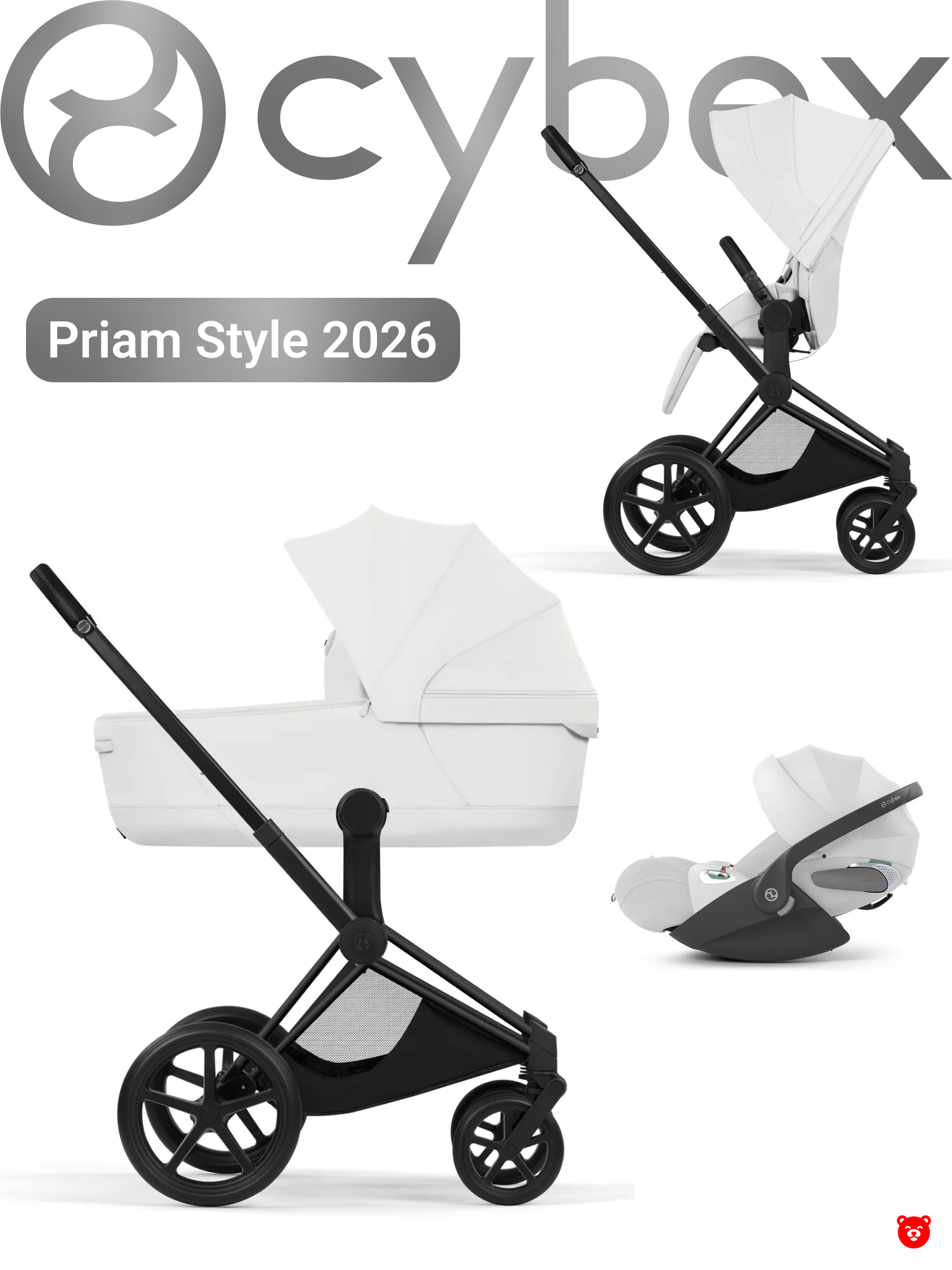Priam 3v1 BLK Off White Cloud T Platinum White Priam 3v1 BLK Off White Cloud T Platinum White