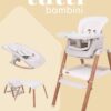 Tutti Bambini Стул для кормления High chair NOVA Complete Ecru Scandinavian Walnut 3
